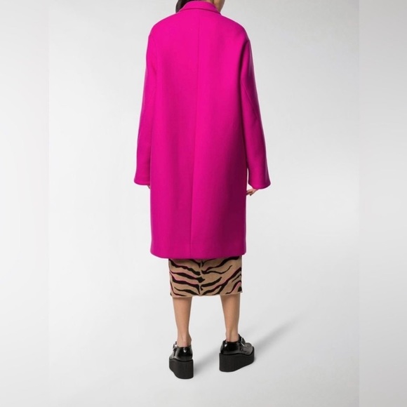 Stella McCartney Double Breasted Mid-Length Coat. Fuchsia. Sz. 42 IT / 6-8 US - Picture 9 of 10